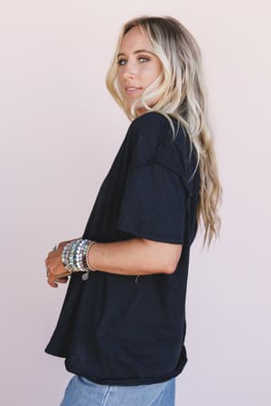 the-nest-tried-and-true-v-neck-tee-black/Black