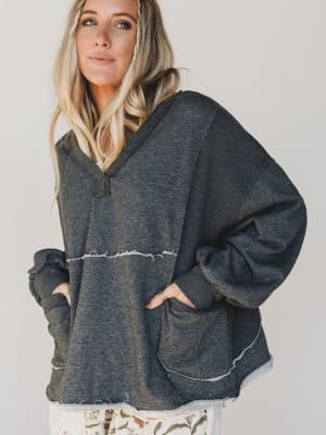 The Nest Karli Knit Pocket Top: undefined