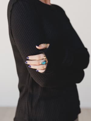 the-nest-jacqueline-waffle-long-sleeve-top-black/Black
