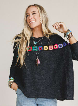 The Nest Cozy Up Crochet Top: undefined