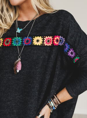 the-nest-cozy-up-crochet-top-charcoal-black-trim/Charcoal