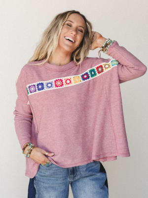 The Nest Cozy Up Crochet Top: undefined