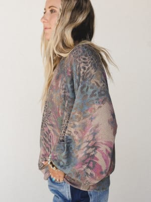 The Nest Savannah Bat Sleeve Top - Lavender S / Lavender