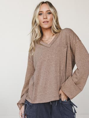 The Nest Katie V Neck Long Sleeve: undefined