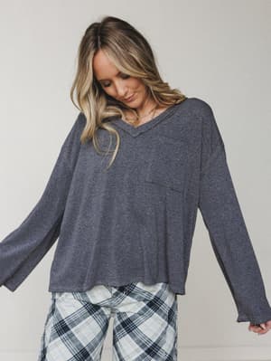 The Nest Katie V Neck Long Sleeve: undefined
