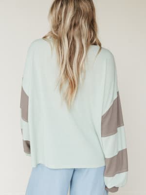 The Nest Elena Long Sleeve Top - Green Ash Mocha XL / Green Ash Mocha