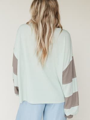 The Nest Elena Long Sleeve Top - Green Ash Mocha XL / Green Ash Mocha