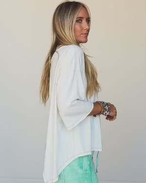 The Nest Callie Split Back Top - Natural XL / Natural