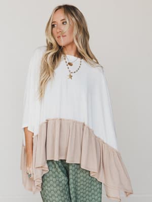 The Nest Sally Ruffle Top: undefined