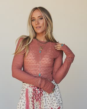 The Nest Pushing Daisies Long Sleeve Top - Cedarwood XL / Cedarwood