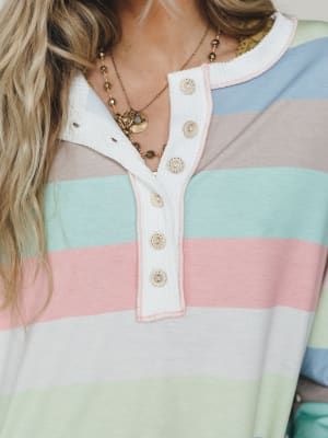 The Nest Striped Darlin Long Sleeve Top - Multi XL / Multi