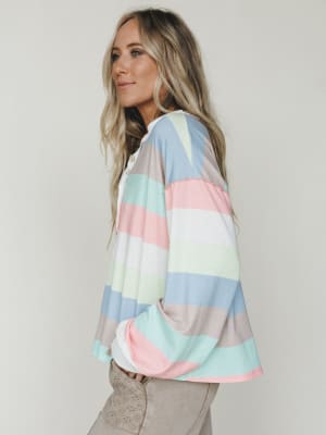 The Nest Striped Darlin Long Sleeve Top - Multi XL / Multi