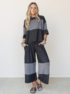 The Nest Soft Horizon Top - Black L / Black