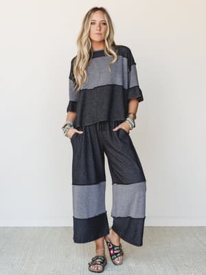 The Nest Soft Horizon Top - Black L / Black