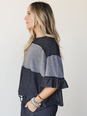 The Nest Soft Horizon Top - Black L / Black
