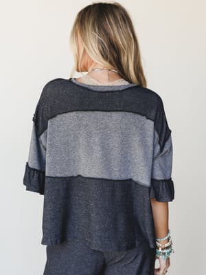 The Nest Soft Horizon Top - Black L / Black