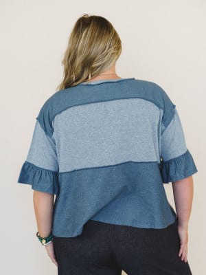 The Nest Soft Horizon Top - Teal L / Teal