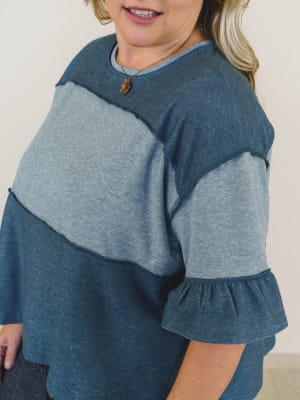 The Nest Soft Horizon Top - Teal L / Teal