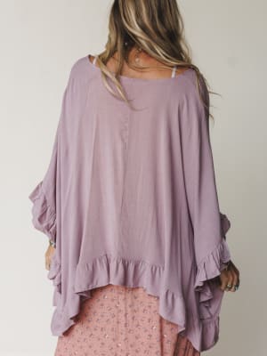 the-nest-let-me-ruffled-poncho-top-pale-plum/Pale Plum