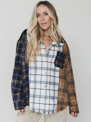 Redwood Pass Flannel Top: undefined
