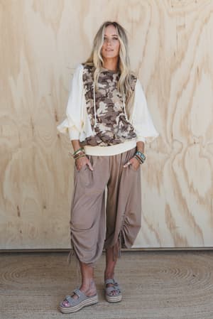 tidal-flow-pants-latte/Brown