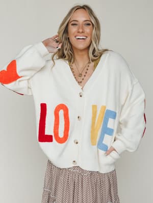 Love Catcher Cardigan: undefined
