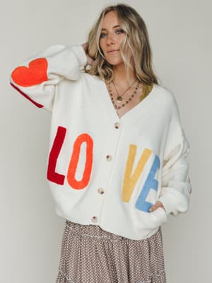 Love Catcher Cardigan
- Ivory L / Ivory