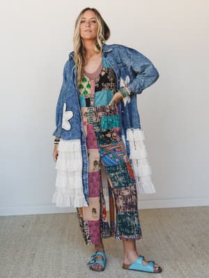 Ruffles of Flowers Jacket: undefined