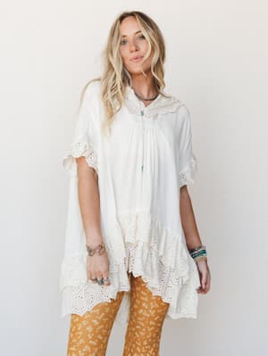 Willow In the Wind Blouse - Ivory L / Ivory
