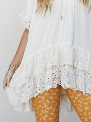 Willow In the Wind Blouse - Ivory L / Ivory
