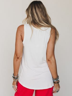The Nest Shelli Scoop Neck Tank Top - Ivory XL / Ivory
