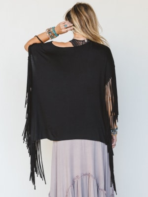 The Nest Showstopper Fringe Top: undefined