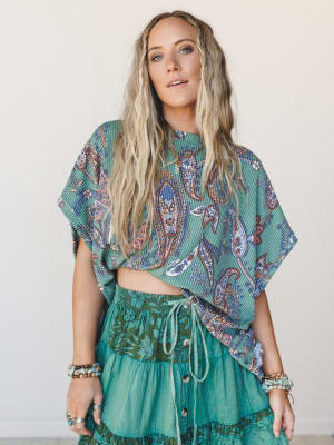 The Nest Moon Glow Texture Knit Top - Olive Vintage S / Olive Vintage