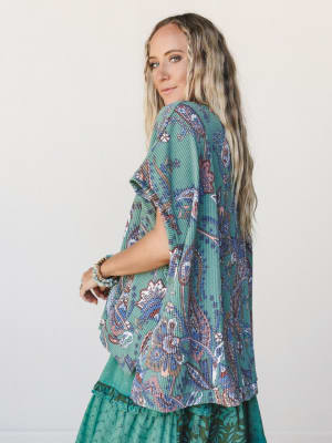 The Nest Moon Glow Texture Knit Top - Olive Vintage S / Olive Vintage