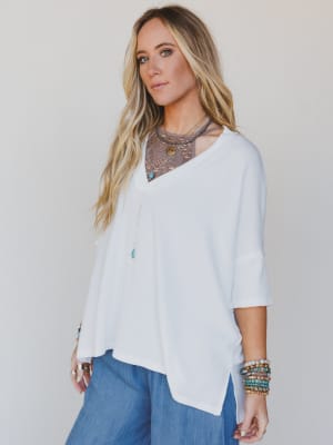 on-the-go-v-neck-ribbed-essential-tee-off-white/Off White