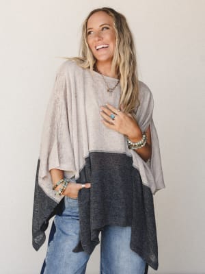 The Nest Bold Horizon Top - Beige Black S / Beige Black