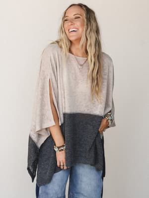 The Nest Bold Horizon Top - Beige Black S / Beige Black