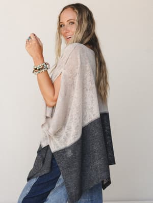 The Nest Bold Horizon Top - Beige Black S / Beige Black