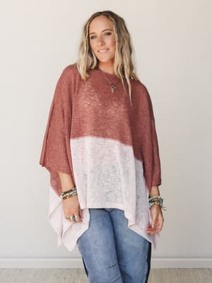 The Nest Bold Horizon Top - Rust Pink S / Rust Pink