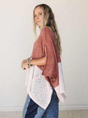 The Nest Bold Horizon Top - Rust Pink S / Rust Pink