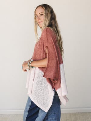 The Nest Bold Horizon Top - Rust Pink S / Rust Pink
