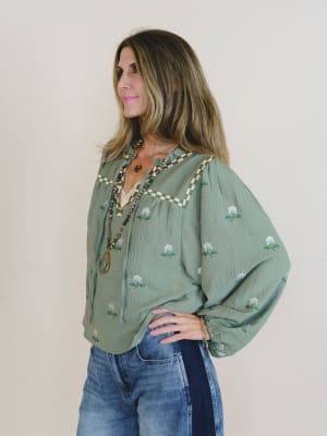 Valley Song Top - Olive L / Olive