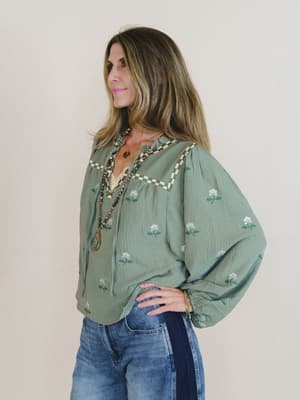 Valley Song Top - Olive L / Olive