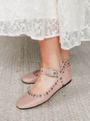 Rockstar Ballet Flats - Nude Pink 8 / Nude Pink