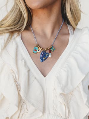 Madison Necklace - Navy OS / Navy