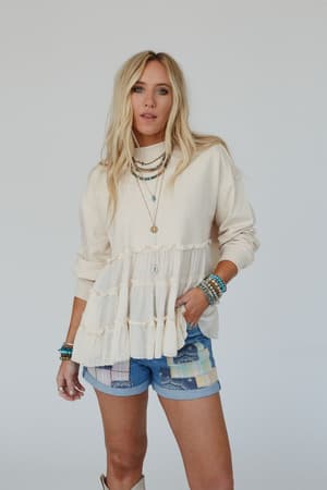 madeira-tiered-babydoll-top-beige/Beige