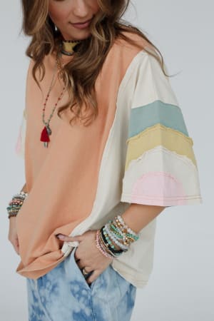 way-back-color-block-top-peach/Peach
