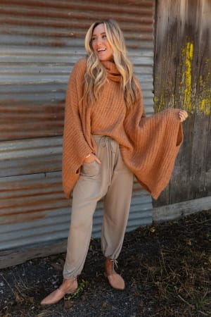 All My Thanks Turtleneck Poncho: undefined