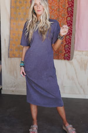 earth-ease-tee-dress-charcoal/Gray