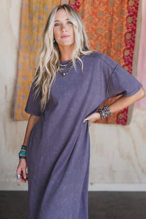 earth-ease-tee-dress-charcoal/Gray